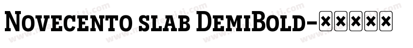 Novecento slab DemiBold字体转换